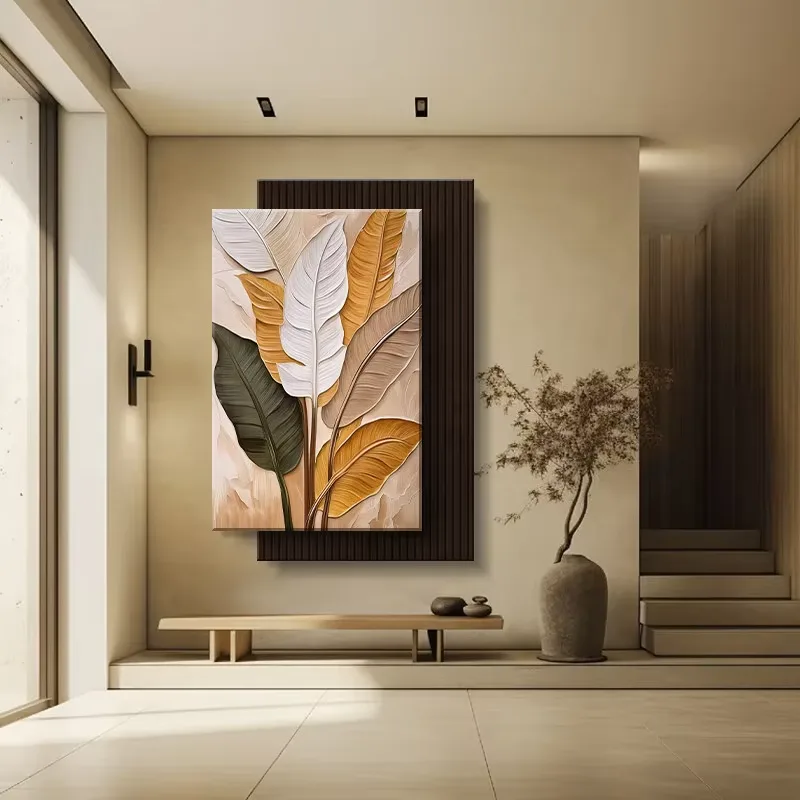 Living Room Entrance Hall Art Home Decor Painting Living Room Background Wall Sandstone Fabric LED Decor Painting