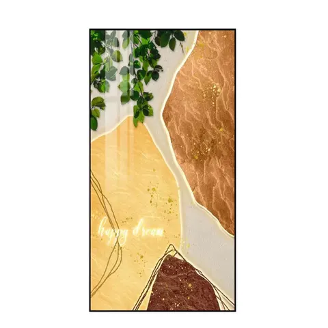 锦鲤 单幅 装饰画 现代简约 客厅背景墙挂画 LED带灯画