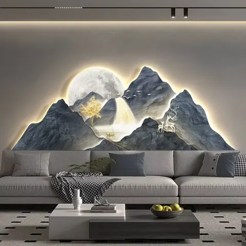 抽象 单幅 装饰画 现代简约 客厅背景墙挂画 精雕画