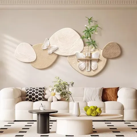 Living Room Sofa Background Wall Art Home Decor Paintings Hydroponic Green Plants Sandstone Hanging Painting