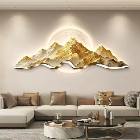Living Room Sofa Background Wall Art Home Decor Paintings UV Engraving Acrylic LED Painting