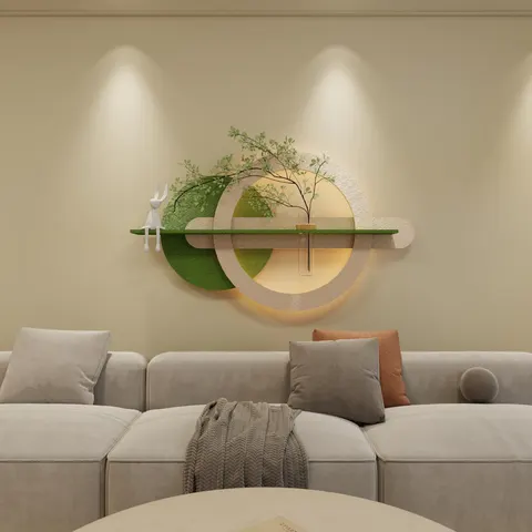 Living Room Sofa Background Wall Sandstone Art Decor Paintings Modern Simplicity Entrance Hall Glowed LED Painting