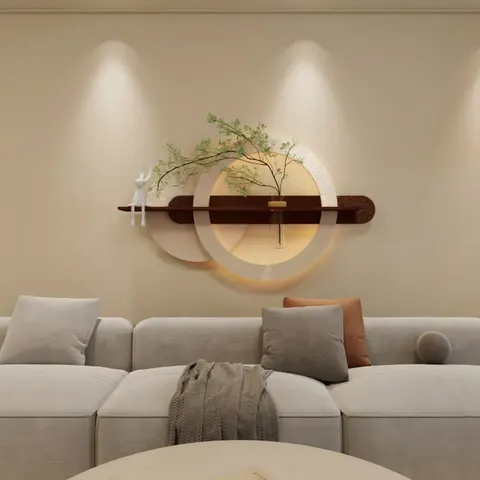 Living Room Sofa Background Wall Sandstone Art Decor Paintings Modern Simplicity Entrance Hall Glowed LED Painting