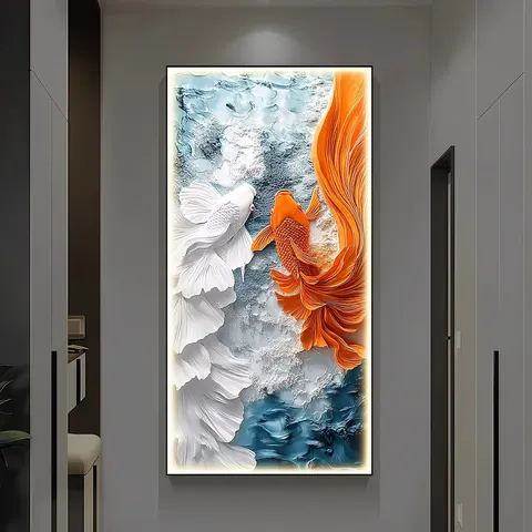 抽象 单幅 装饰画 轻奢风 玄关背景墙挂画 LED带灯画