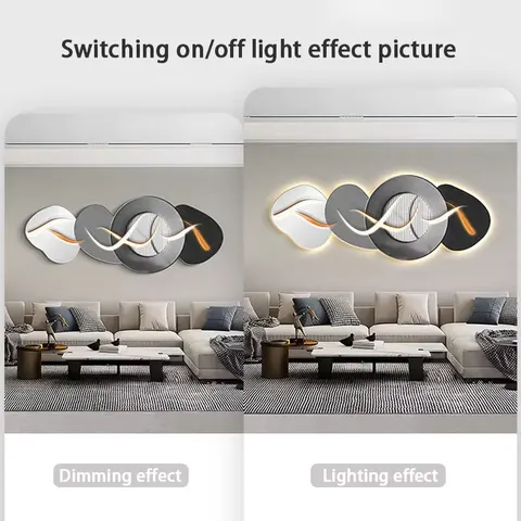 Luxurious Living Room Art Background Wall Crystal Porcelain Painting Creativity Sofa Background Wall Led Decor Painting