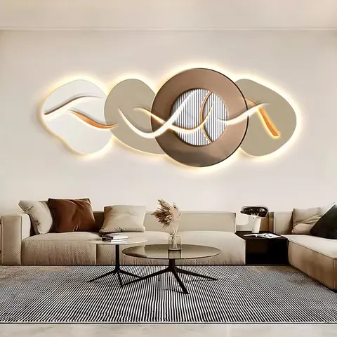 Luxurious Living Room Art Background Wall Crystal Porcelain Painting Creativity Sofa Background Wall Led Decor Painting