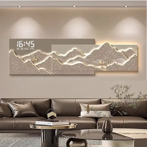 Luxurious Sofa Background Wall Art Home Decor Painting Landscape Electronic Screen Crystal Porcelain Painting