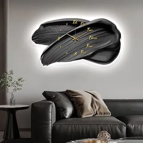 Luxury Art Brush and Ink Style Home Decor Paintings Restaurant Background Wall LED Glowed Crystal Porcelain Painting