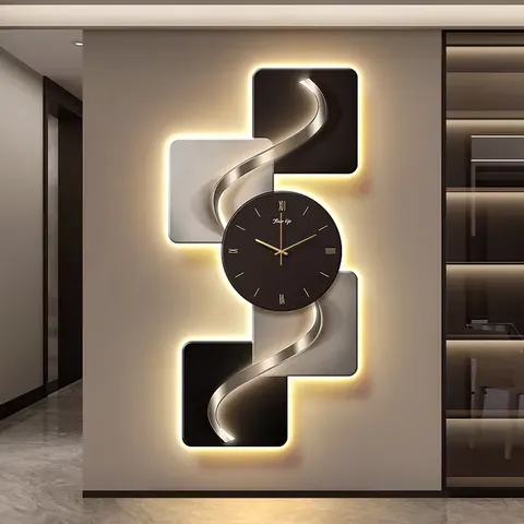 Luxury Butterfly Entrance Hall Art Decor Painting Corridor Entry Entering the Door Clocks and Watches Mural Painting