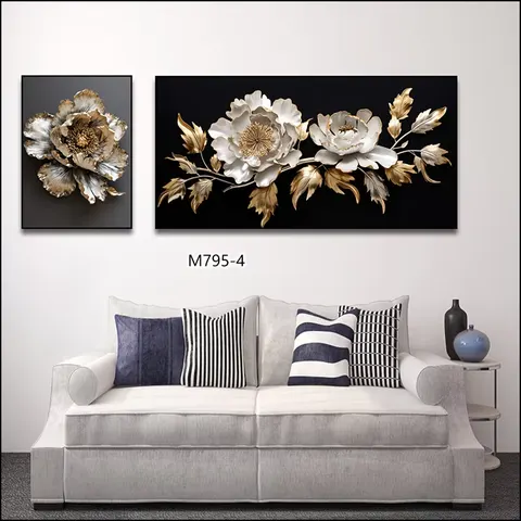 Luxury Elegance Living Room Art Home Decor Painting Sofa Background Wall Combination Wall Painting