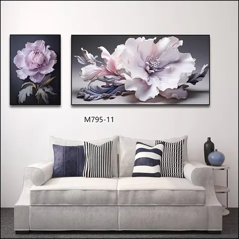 Luxury Elegance Living Room Art Home Decor Painting Sofa Background Wall Combination Wall Painting