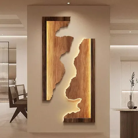 Luxury Entrance Hall Art Home Decoration Paintings Wall Art Hotel Corridor Crystal Porcelain LED Paintings