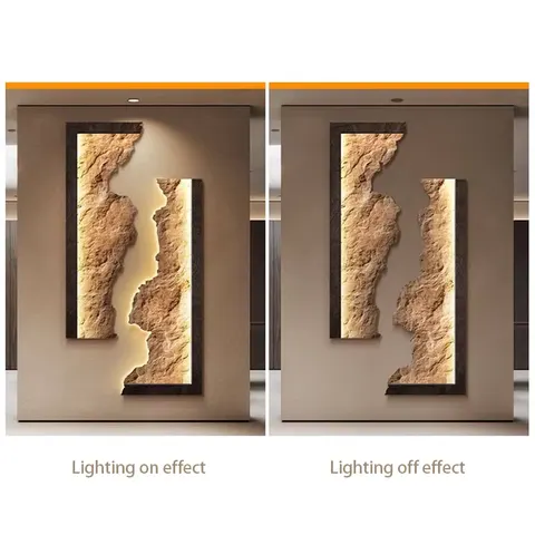 Luxury Entrance Hall Art Home Decoration Paintings Wall Art Hotel Corridor Crystal Porcelain LED Paintings