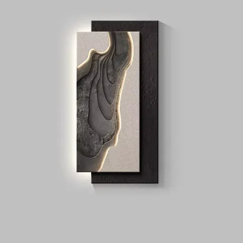 Luxury Entrance Hall Decor Painting Elegance Abstraction Corridor Wall Hanging Painting Backwall Glowed LED Painting