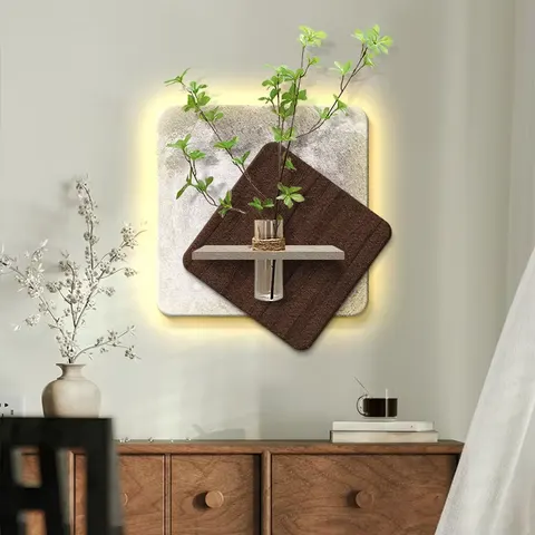 Luxury Moon Living Room Hydroponic Plants Art Decor Paintings Sofa Background Wall Minimalism Sandstone LED Painting