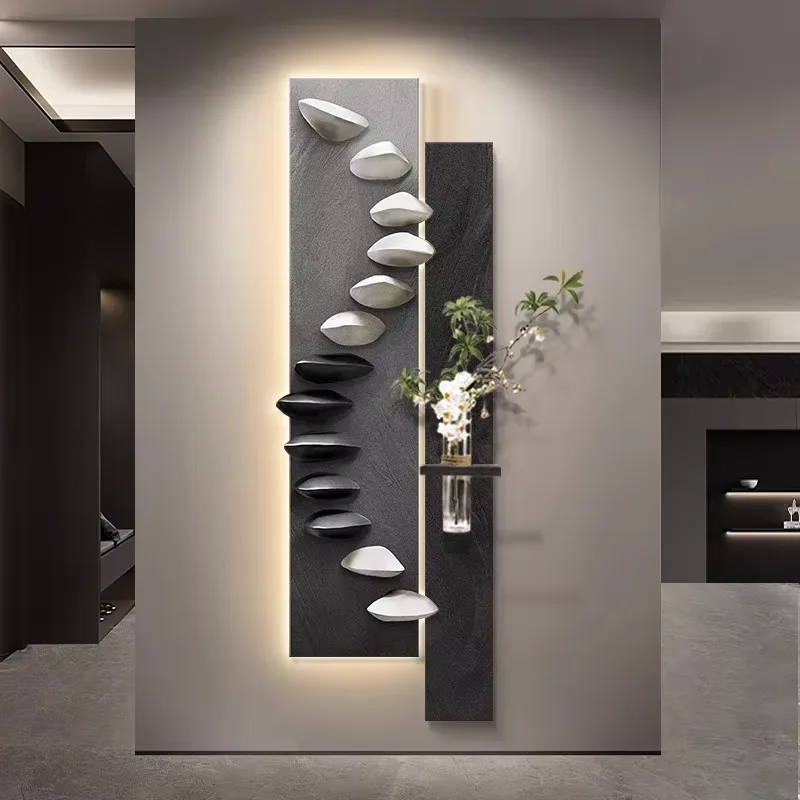 Luxury Sophistication Sandstone Shine Glowed LED Painting Living Room Corridor Art Home Decor Paintings