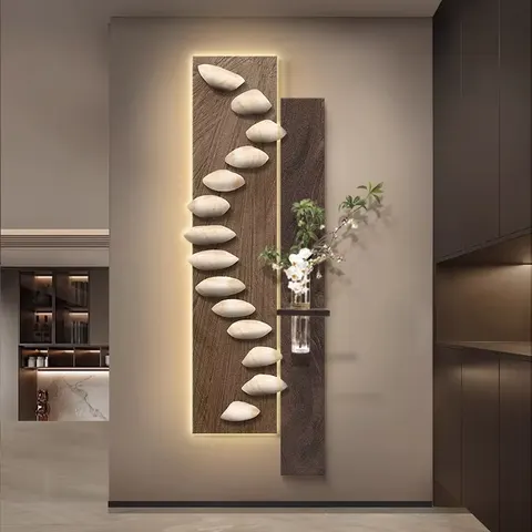 Luxury Sophistication Sandstone Shine Glowed LED Painting Living Room Corridor Art Home Decor Paintings