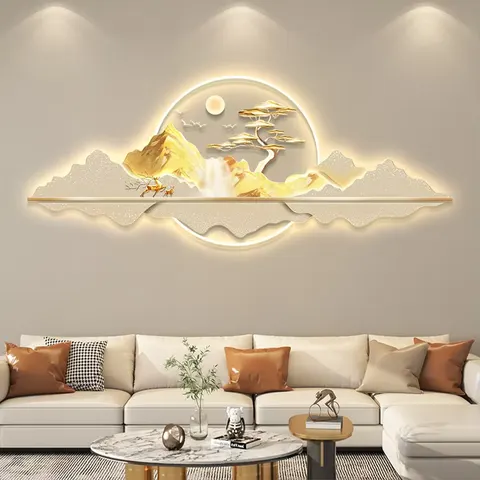 Luxury-Style Acrylic LED Painting Sofa Background Wall Art Home Decor Painting UV Precision Engraving Wall Decor Painting