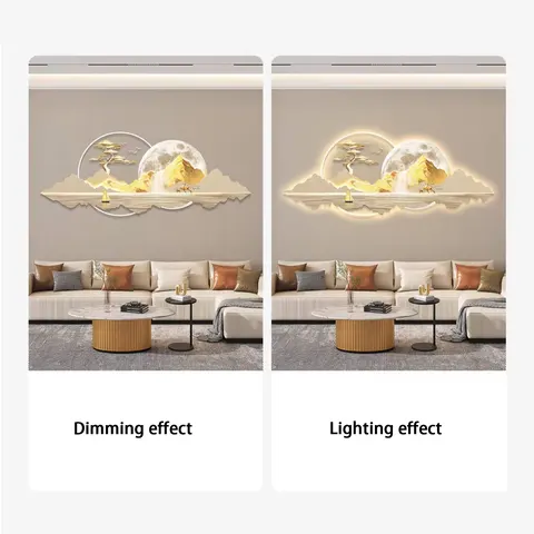Luxury-Style Acrylic LED Painting Sofa Background Wall Art Home Decor Painting UV Precision Engraving Wall Decor Painting