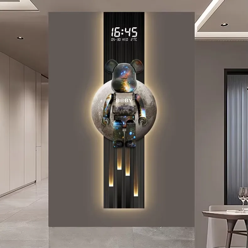 Luxury Violent Bear Entrance Hall Art Decor Painting Corridor Electronic Screen Wall Painting