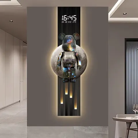 Luxury Violent Bear Entrance Hall Art Decor Painting Corridor Electronic Screen Wall Painting