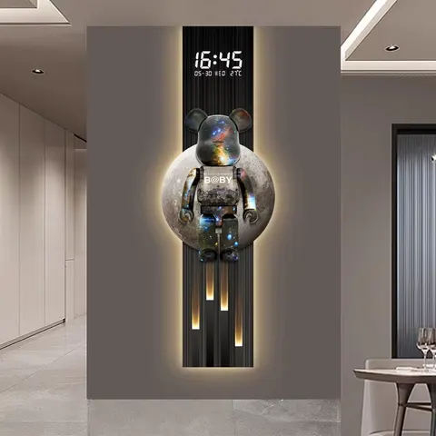 Luxury Violent Bear Entrance Hall Art Decor Painting Corridor Electronic Screen Wall Painting