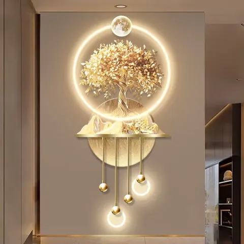 Manufacturer Direct Selling Acrylic LED Decor Painting Metal Pendant Art Home Decor Painting