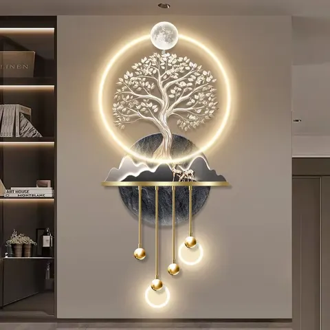 人物 单幅 装饰画 现代简约 客厅背景墙挂画 LED带灯画