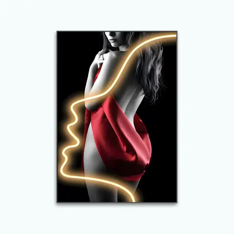 Manufacturer's Wholesale Characters  Neon Lights Art Home Decor Painting Corridor Background Wall Crystal Porcelain Painting