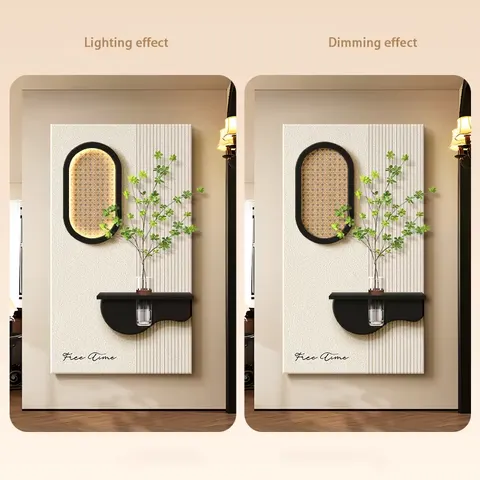 Manufacturer's Wholesale Corridor Background Wall Sandstone Art Home Decor Painting Hydroponic Plants Glowed LED Painting
