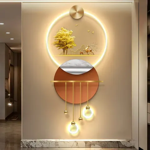 Manufacturer's Wholesale Elk Wild Geese Metal Pendant Art Home Furnishings Decorative Painting Glowed Acrylic Led Paintings