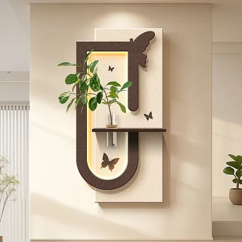 Manufacturer Wholesale Handmade Production Sandstone Art Decor Painting Hydroponic Plants Glowed LED Painting