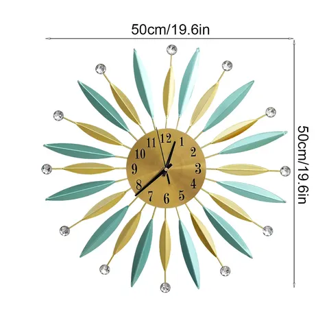 Manufacturer Wholesale Metal Ironwork Home Furnishings Decoration Wall Clock Circle Mute High Quality Wall Clock