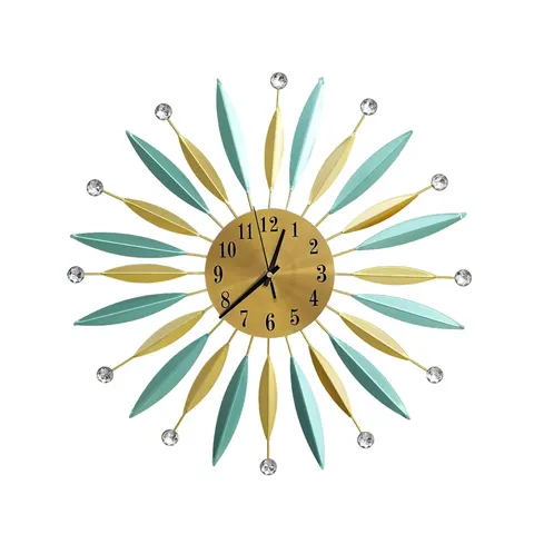 Manufacturer Wholesale Metal Ironwork Home Furnishings Decoration Wall Clock Circle Mute High Quality Wall Clock