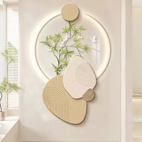 Manufacturers Directly Supply Creative Green Plants Wall Decor Home Decor Wall Art LED Light Painting