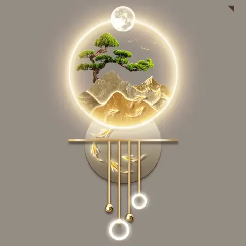 Manufacturers Straight Hair 60*120 cm with Led Lights Welcome Pine Mural Modern Simple Corridor Hanging Picture
