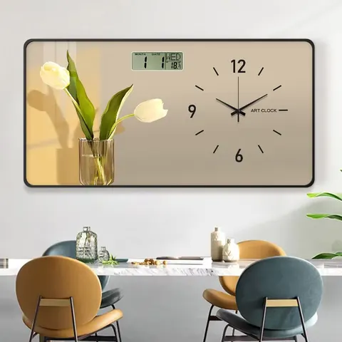 Manufacturers Wholesale Calendar New Product Explosion Modern Clock Decorative Painting Home Decor Wall Art with Clock