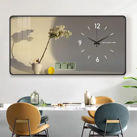 Manufacturers Wholesale Calendar New Product Explosion Modern Clock Decorative Painting Home Decor Wall Art with Clock