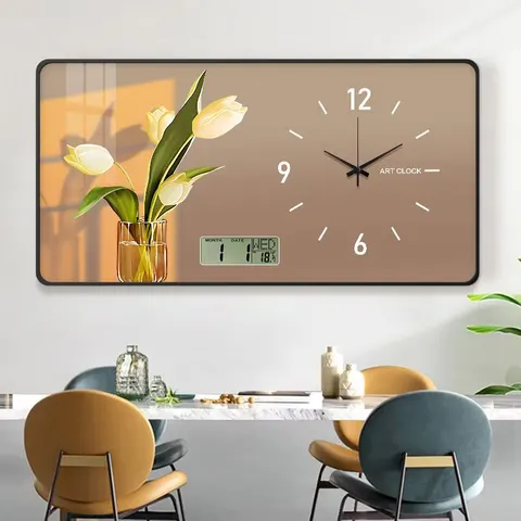 Manufacturers Wholesale Calendar New Product Explosion Modern Clock Decorative Painting Home Decor Wall Art with Clock