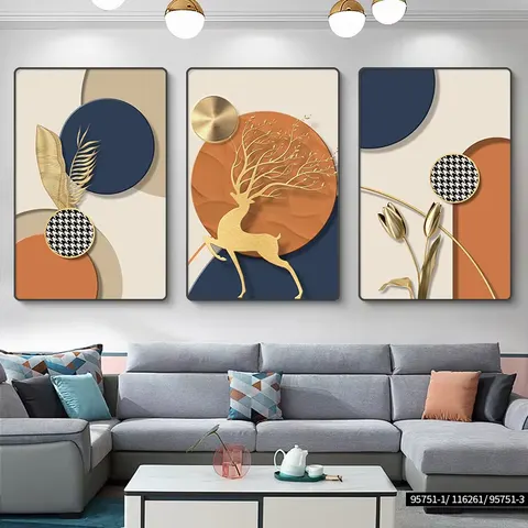 银杏 单幅 装饰画 现代简约 客厅背景墙挂画 晶瓷画