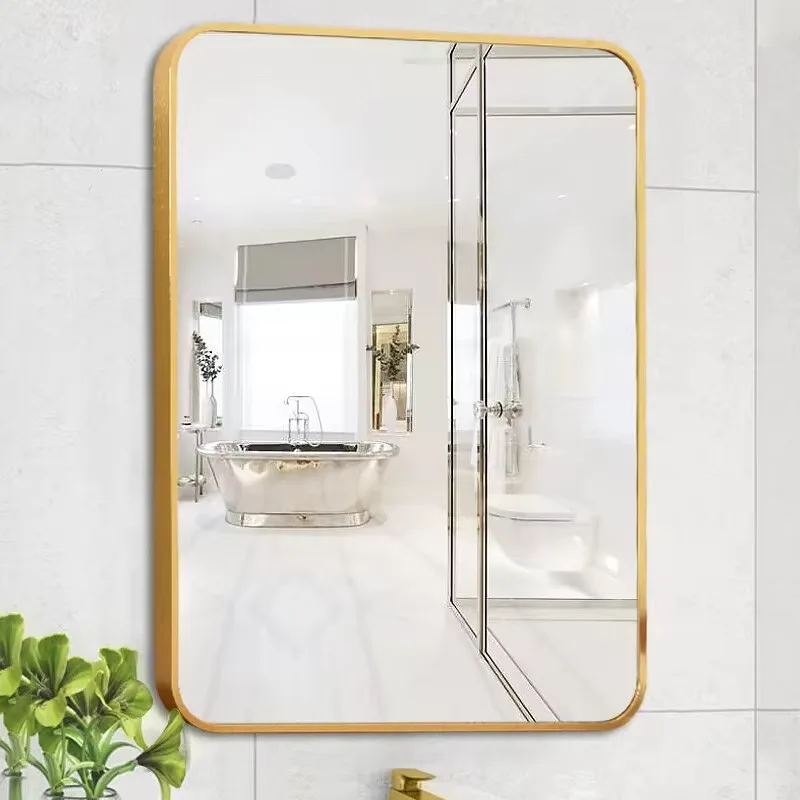 Manufacturers Wholesale Glass Modern Round Corner Vanity Mirror Wall Hanging Hotel Bathroom High Quality Room