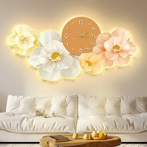 Manufacturers Wholesale Restaurant Flower Painting Crystal Painting Led Wall Art Home Decor Paintings