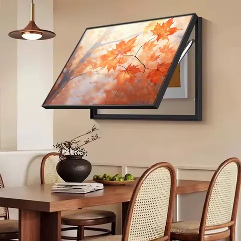 Maple Leaves Landscape Electric Box Cover Home Decor Paintings the Background Wall of the Restaurant Crystal Porcelain Painting