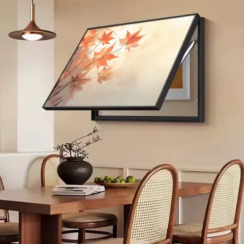 Maple Leaves Landscape Electric Box Cover Home Decor Paintings the Background Wall of the Restaurant Crystal Porcelain Painting