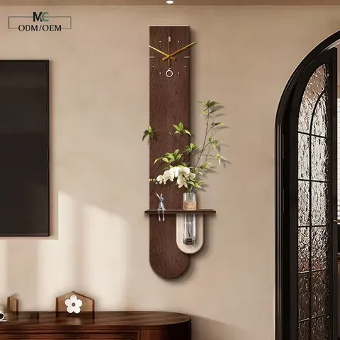 Medieval Style Living Room Television Background Wall Art Decor Painting Elegance Clock Creativity Wall Surface Mural Painting