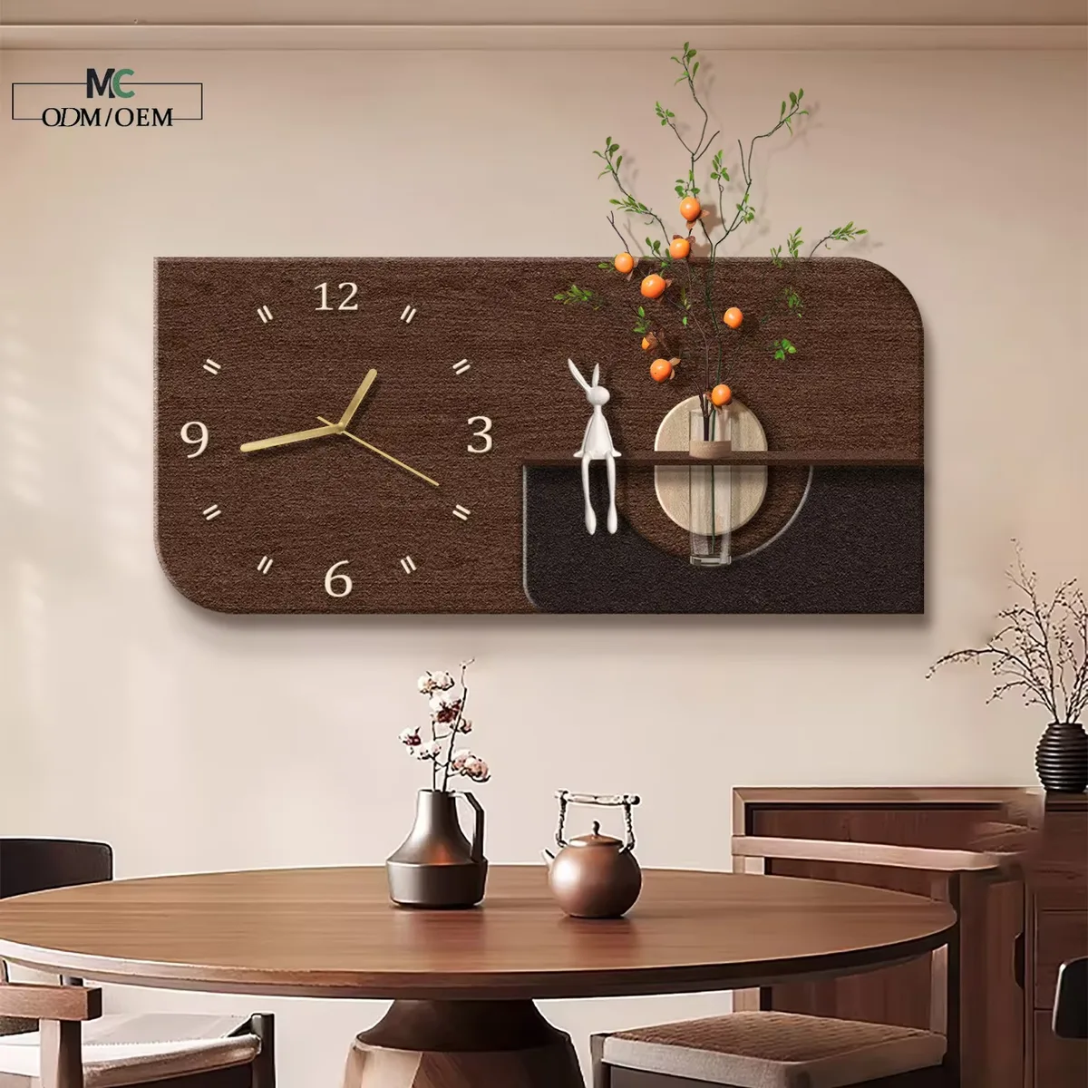 Medieval-style Plants Flowers Abstract Textured Dining Room Decor Painting High-end Table Wall Mural Three-dimensional Sandstone