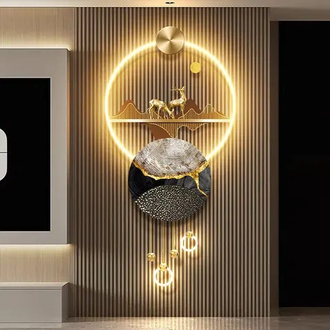Metal Pendant Art Television Background Wall Home Decor Painting Glowed Acrylic LED Painting