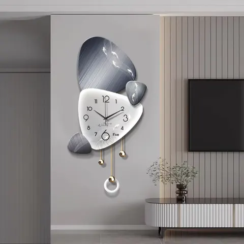 Metal Pendant Crystal Porcelain Art Home Decor Painting UV Engraving LED Decor Painting with Clock Wall Decor Painting