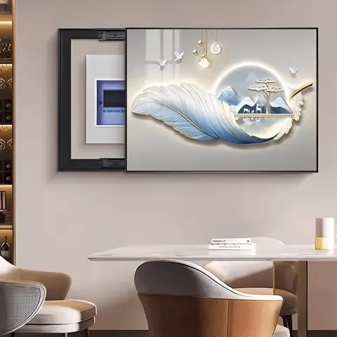 Meter Box Decorative Painting Modern Light Luxury Meter Cover Box Empty Open Current Box Hanging Painting