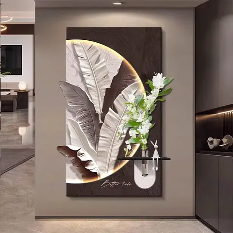 Minimalism Sandstone Art Home Furnishing Decor Paintings Corridor Background Wall Glowed LED Painting